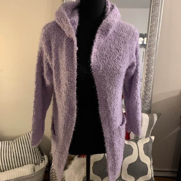 Lavender eyelash knit cardigan S M & L - Picture 8 of 9